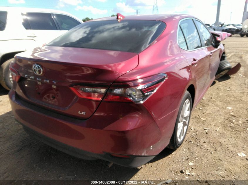 2022 TOYOTA CAMRY LE VIN: 4T1C11AK1NU037862