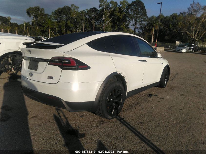 2022 TESLA MODEL X PLAID VIN: 7SAXCBE61NF345483