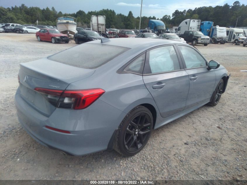 2022 HONDA CIVIC SEDAN SPORT VIN: 2HGFE2F54NH519583