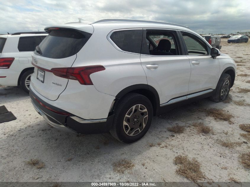2022 HYUNDAI SANTA FE HYBRID BLUE VIN: KM8S2DA14NU024704