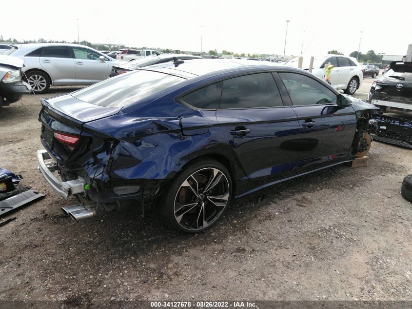 2022 AUDI S5 SPORTBACK PREMIUM PLUS VIN: WAUC4CF57NA012621