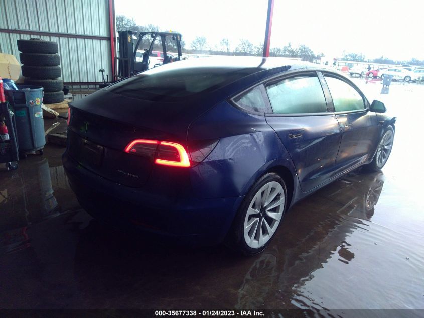 2022 TESLA MODEL 3 LONG RANGE VIN: 5YJ3E1EB5NF265925