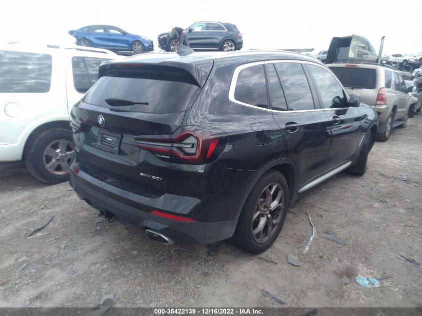 2022 BMW X3 SDRIVE30I VIN: 5UX43DP04N9J97827