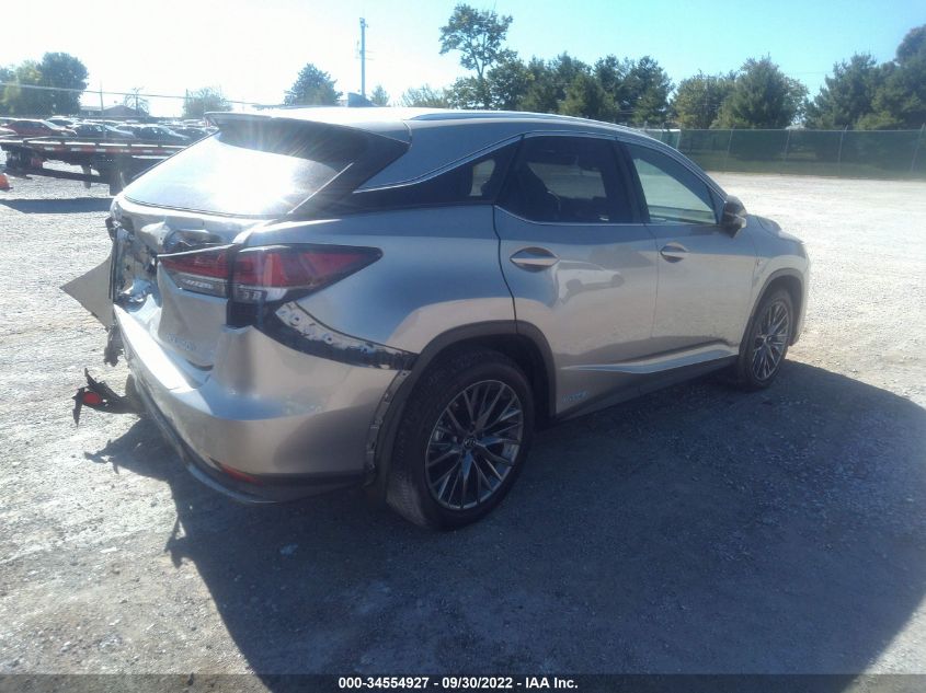 2022 LEXUS RX RX 450H F SPORT HANDLING VIN: 2T2YGMDAXNC081669