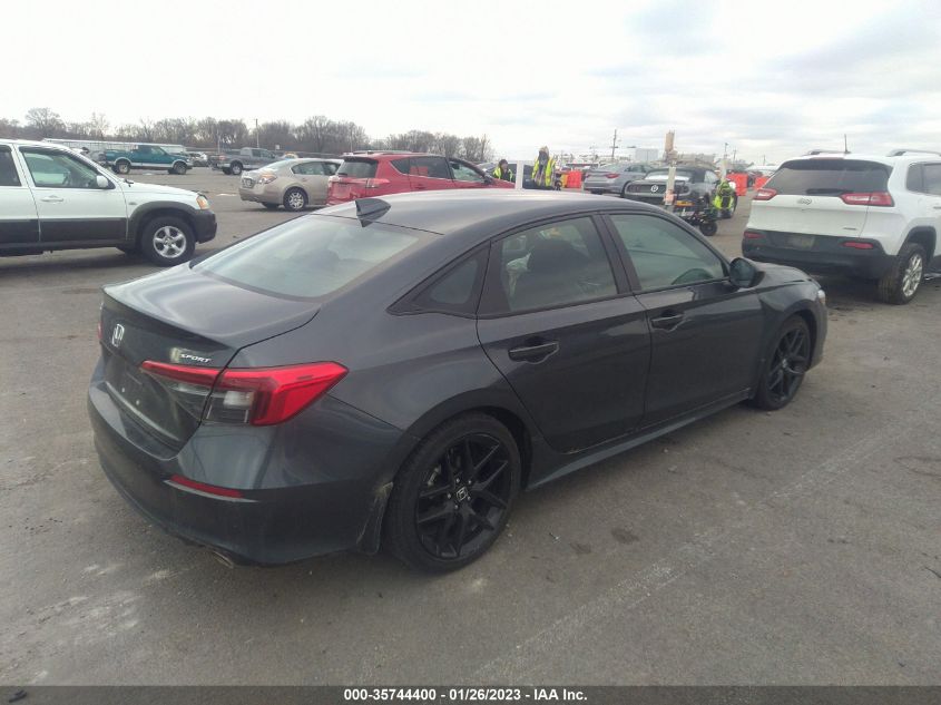 2022 HONDA CIVIC SEDAN SPORT VIN: 2HGFE2F5XNH525257