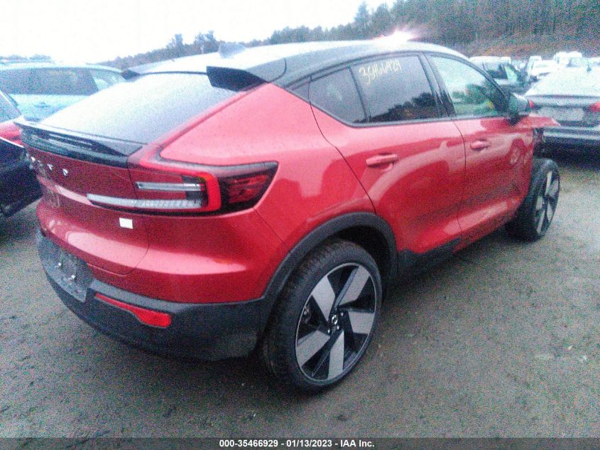 2022 VOLVO C40 RECHARGE PURE ULTIMATE VIN: YV4ED3GBXN2009297