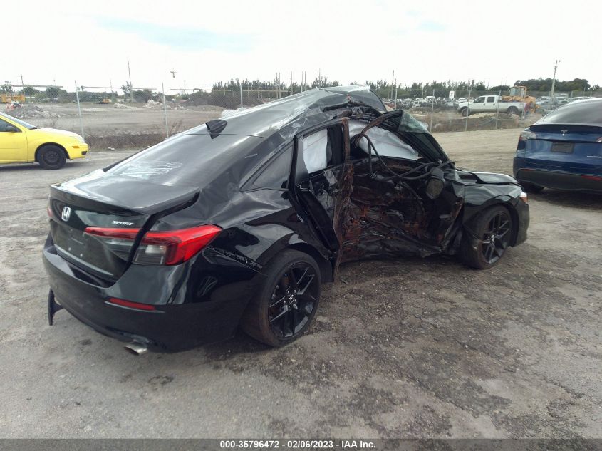 2022 HONDA CIVIC SEDAN SPORT VIN: 2HGFE2F56NH530701