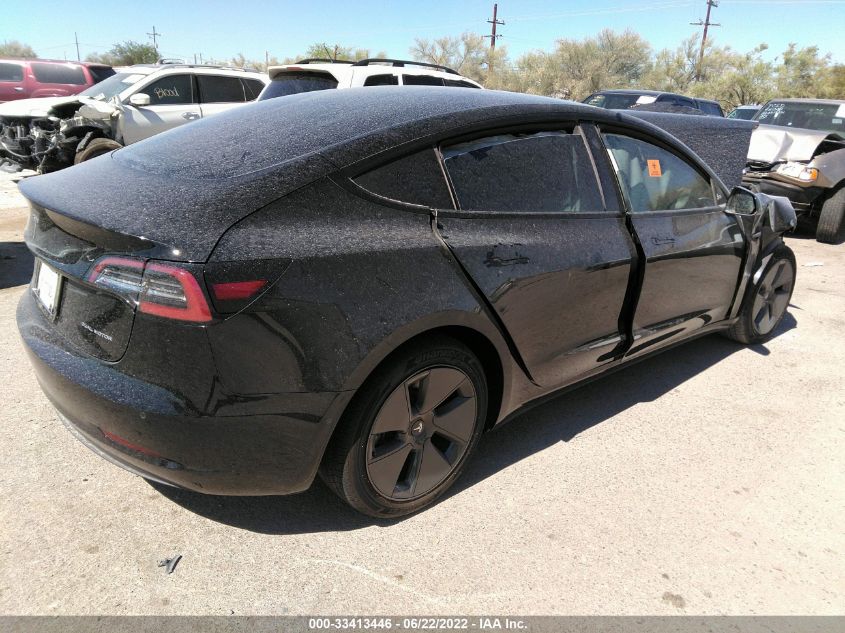 2022 TESLA MODEL 3 LONG RANGE VIN: 5YJ3E1EB6NF249359