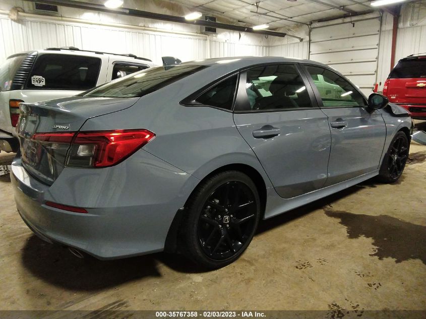 2022 HONDA CIVIC SEDAN SPORT VIN: 2HGFE2F50NH593857