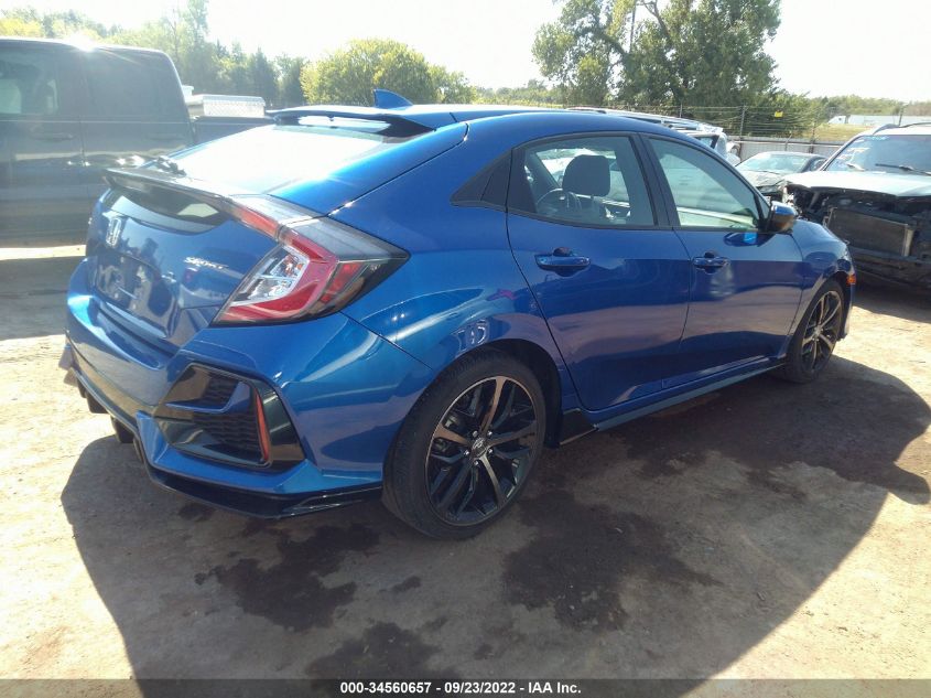 2020 HONDA CIVIC HATCHBACK SPORT VIN: SHHFK7H42LU218143