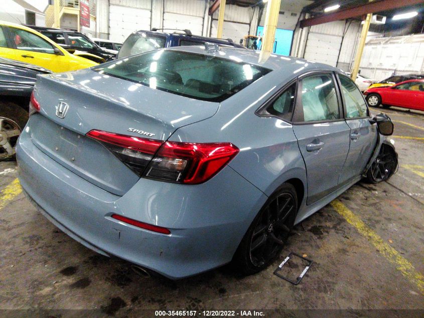 2022 HONDA CIVIC SEDAN SPORT VIN: 2HGFE2F58NH536967
