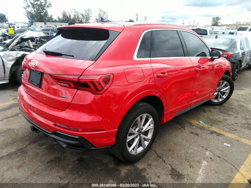 2022 AUDI Q3 S LINE PREMIUM VIN: WA1DECF31N1112498