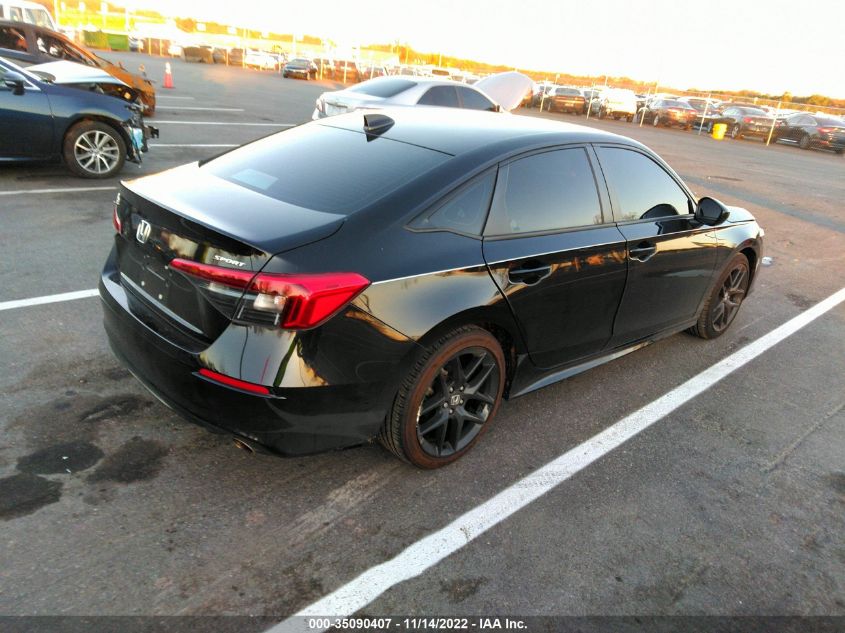 2022 HONDA CIVIC SEDAN SPORT VIN: 2HGFE2F58NH554840