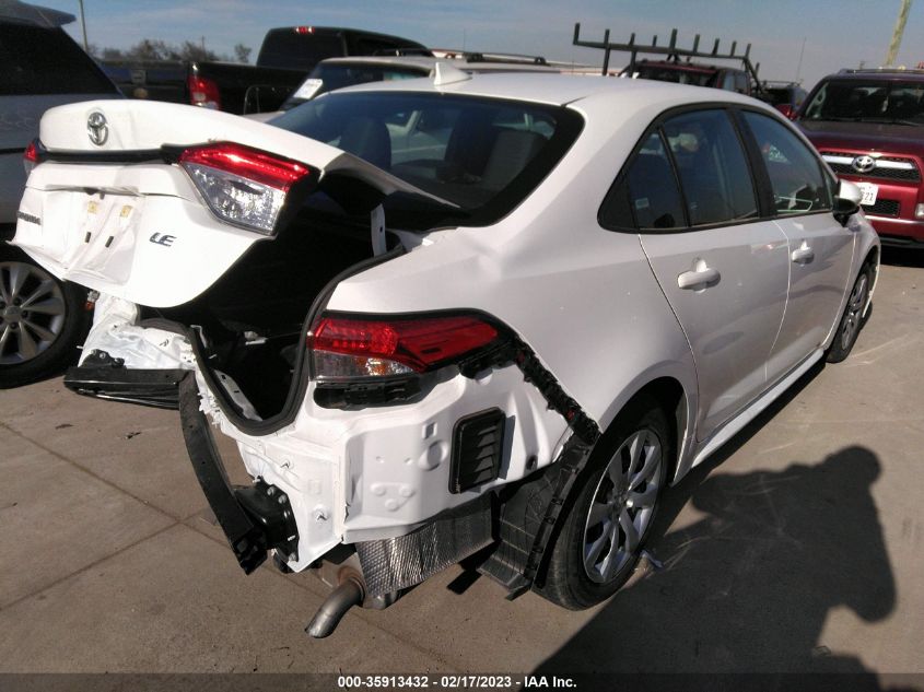 2022 TOYOTA COROLLA LE VIN: 5YFEPMAEXNP354561