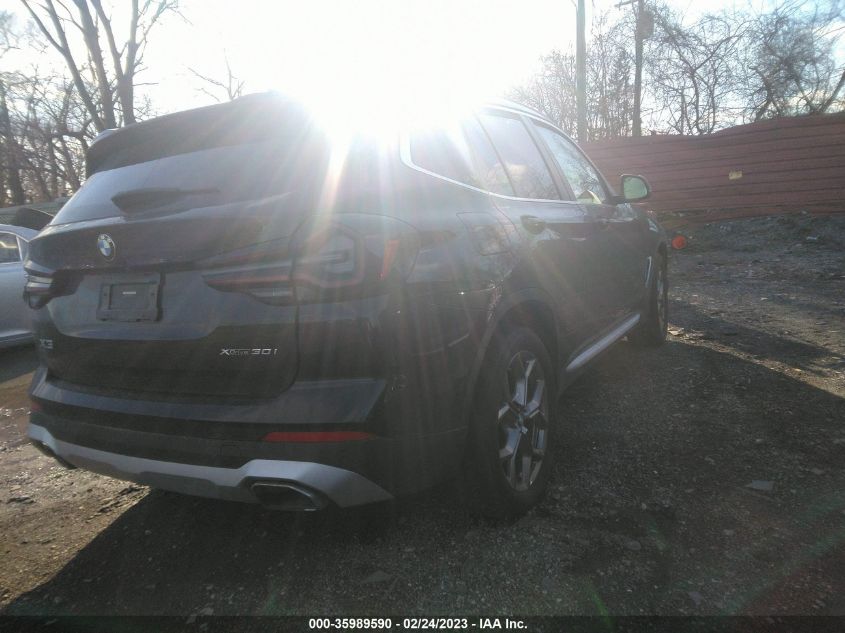 2022 BMW X3 XDRIVE30I VIN: 5UX53DP06N9K80177