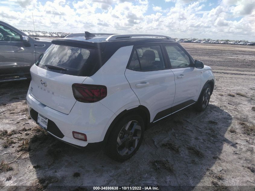 2022 HYUNDAI VENUE LIMITED VIN: KMHRC8A39NU135463