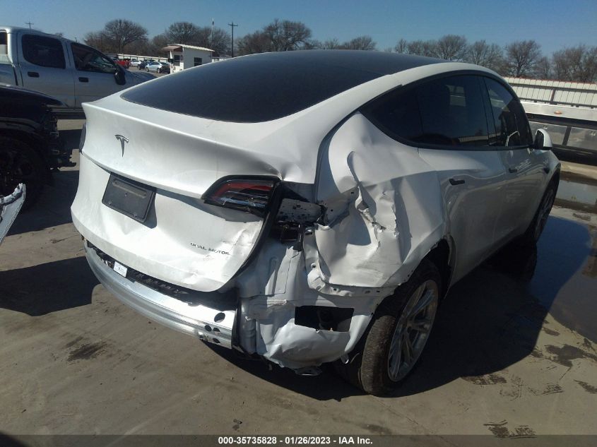 2022 TESLA MODEL Y LONG RANGE VIN: 7SAYGDEE9NF366240