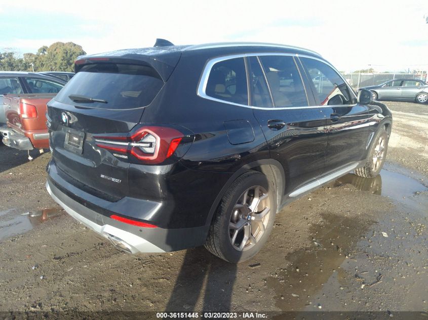 2022 BMW X3 SDRIVE30I VIN: 5UX43DP05N9M55675