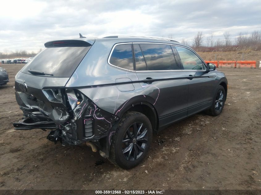 2022 VOLKSWAGEN TIGUAN SE VIN: 3VV2B7AX8NM121419