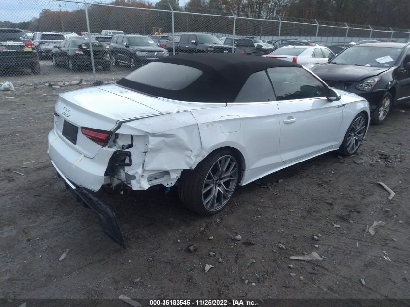2021 AUDI S5 CABRIOLET PREMIUM PLUS VIN: WAUW4GF57MN000593