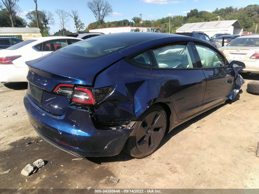 2022 TESLA MODEL 3 LONG RANGE VIN: 5YJ3E1EB1NF329068