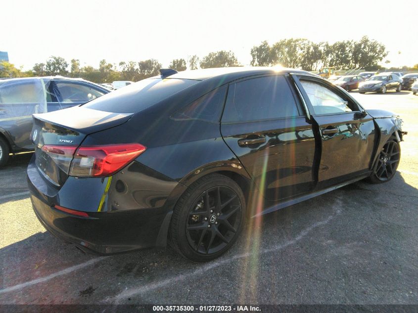 2022 HONDA CIVIC SEDAN SPORT VIN: 2HGFE2F57NH512465