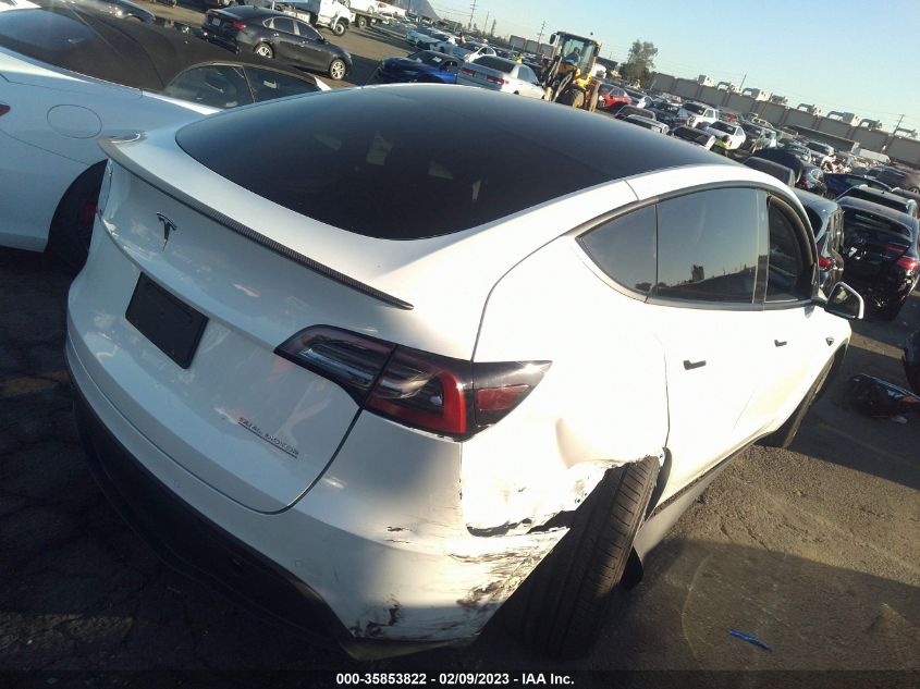 2022 TESLA MODEL Y PERFORMANCE VIN: 7SAYGDEF1NF558602