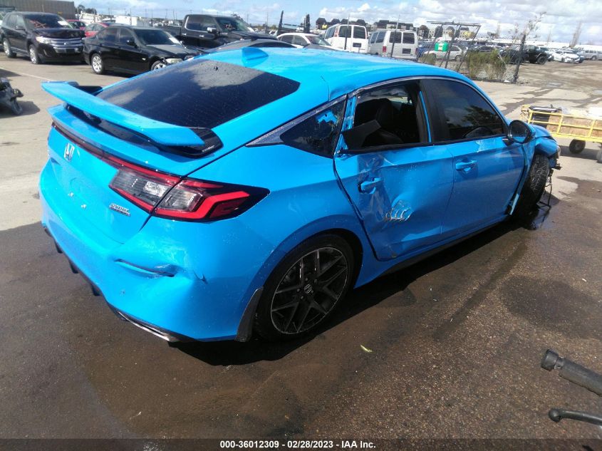 2022 HONDA CIVIC HATCHBACK SPORT TOURING VIN: 19XFL1H80NE017381