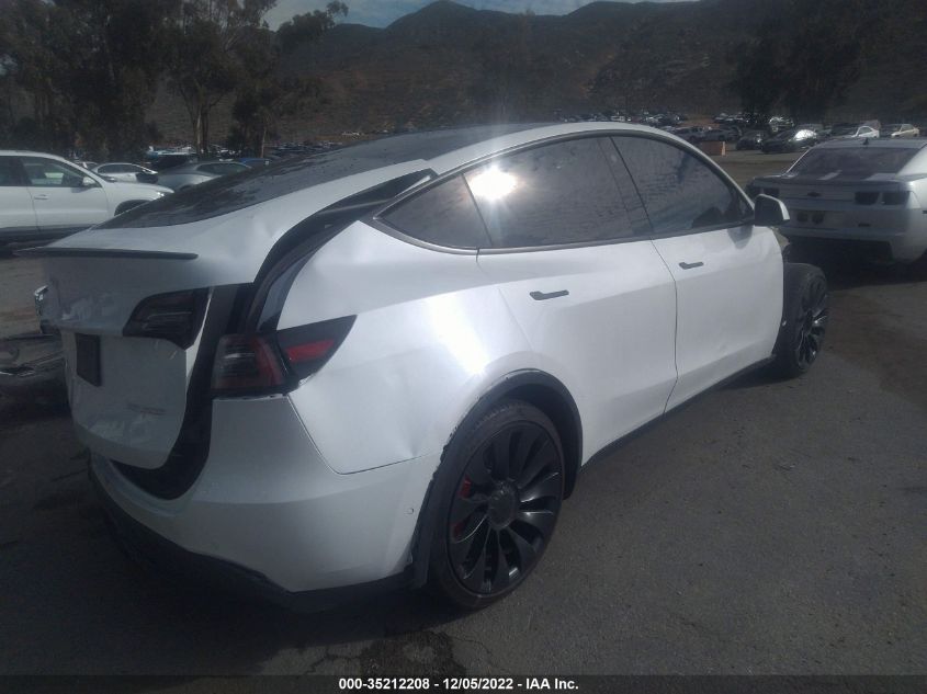 2022 TESLA MODEL Y PERFORMANCE VIN: 7SAYGDEF7NF411247