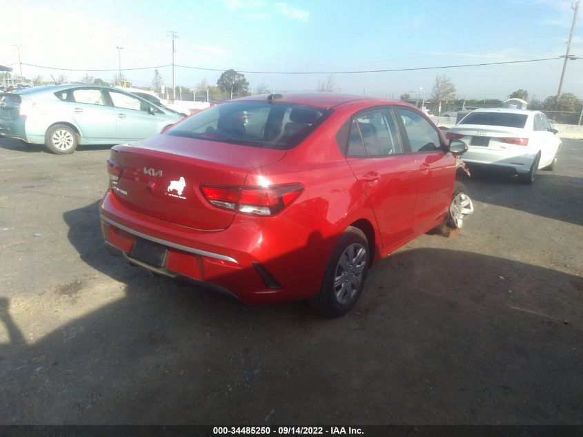 2022 KIA RIO S VIN: 3KPA24AD2NE479009