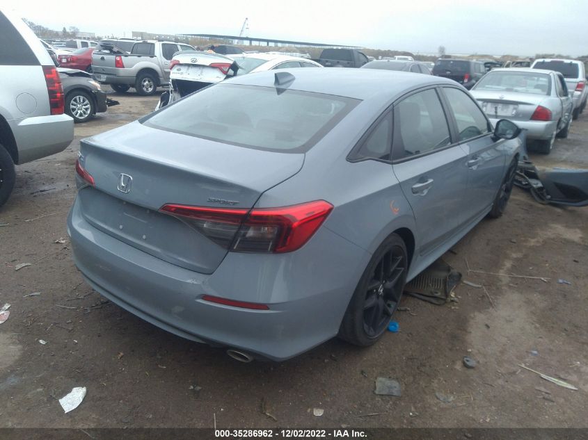 2022 HONDA CIVIC SEDAN SPORT VIN: 2HGFE2F50NH544786