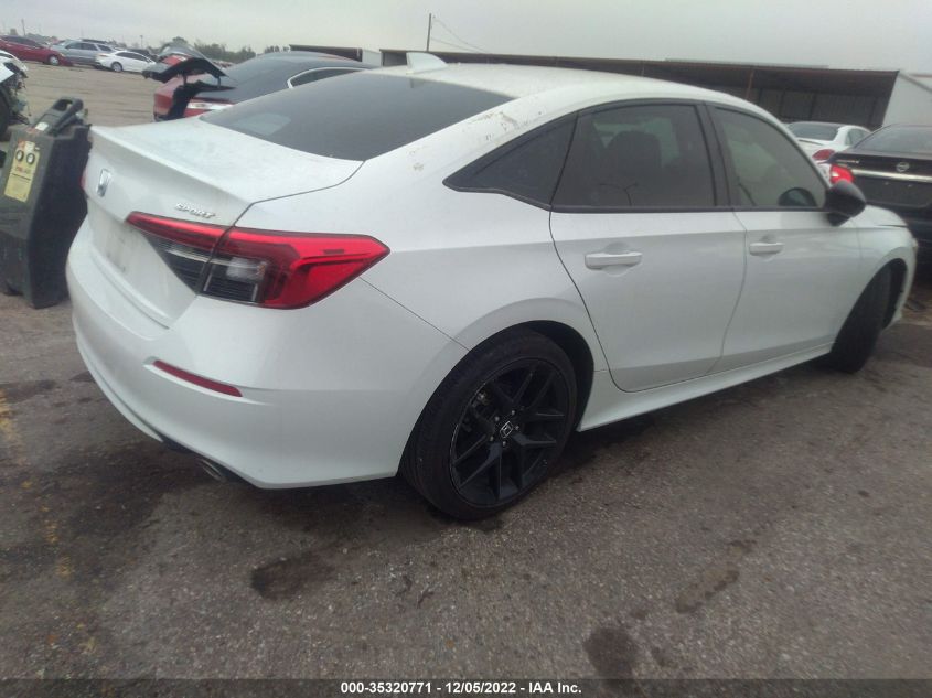 2022 HONDA CIVIC SEDAN SPORT VIN: 2HGFE2F58NH503130