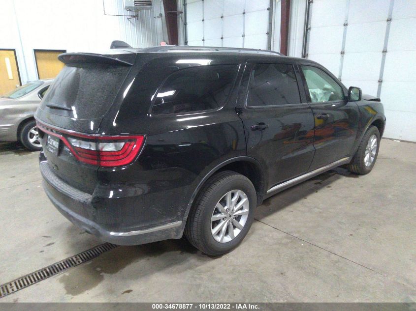 2022 DODGE DURANGO SXT VIN: 1C4RDJAG8NC174644