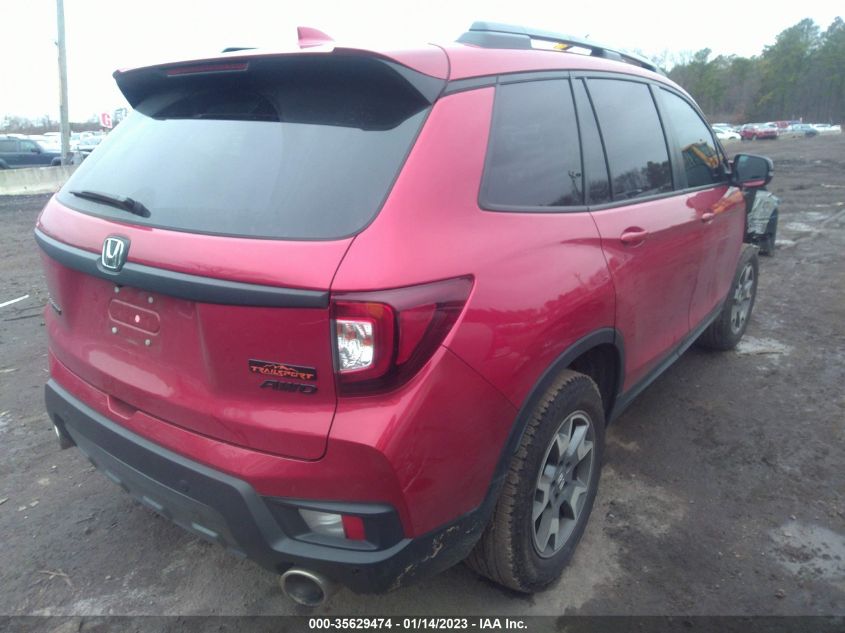2022 HONDA PASSPORT TRAILSPORT VIN: 5FNYF8H61NB004446