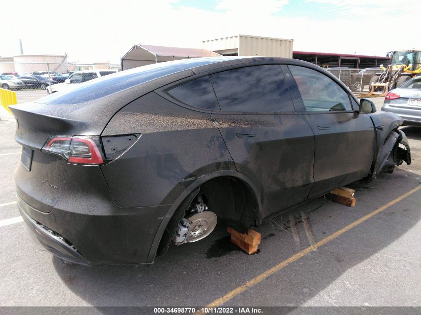 2022 TESLA MODEL Y LONG RANGE VIN: 7SAYGDEE2NF445815