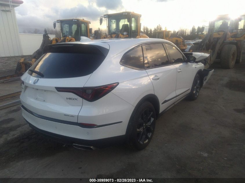 2022 ACURA MDX W/A-SPEC PACKAGE VIN: 5J8YE1H09NL047761
