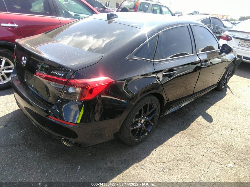 2022 HONDA CIVIC SEDAN SPORT VIN: 2HGFE2F53NH521583