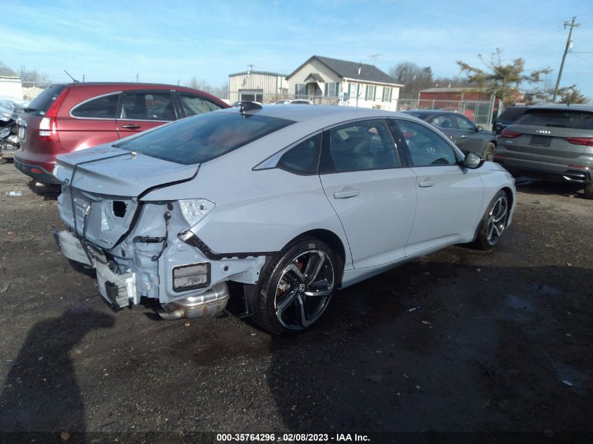 2022 HONDA ACCORD SEDAN SPORT VIN: 1HGCV1F34NA020244