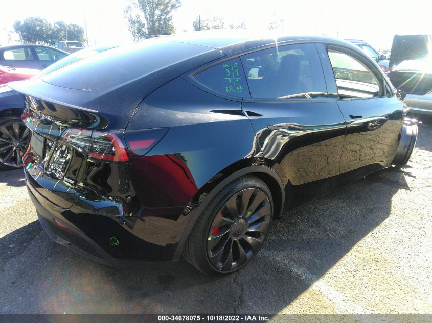 2022 TESLA MODEL Y PERFORMANCE VIN: 7SAYGDEF9NF485107