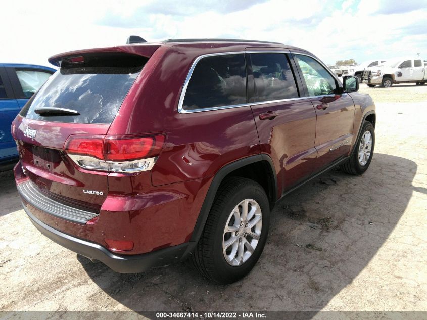 2022 JEEP GRAND CHEROKEE WK LAREDO E VIN: 1C4RJEAG6NC127371