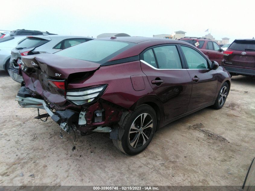 2022 NISSAN SENTRA SV VIN: 3N1AB8CV8NY253202