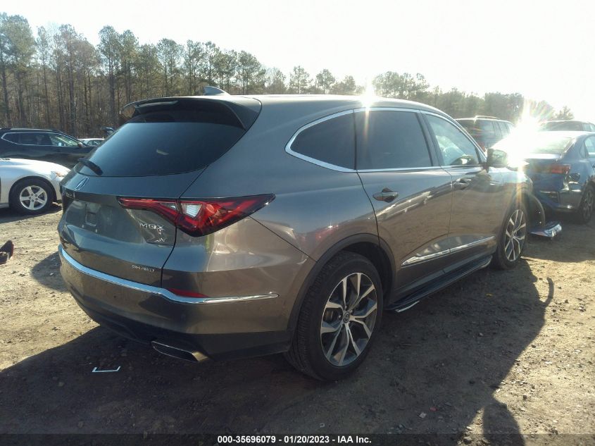 2022 ACURA MDX W/TECHNOLOGY PACKAGE VIN: 5J8YE1H48NL039167