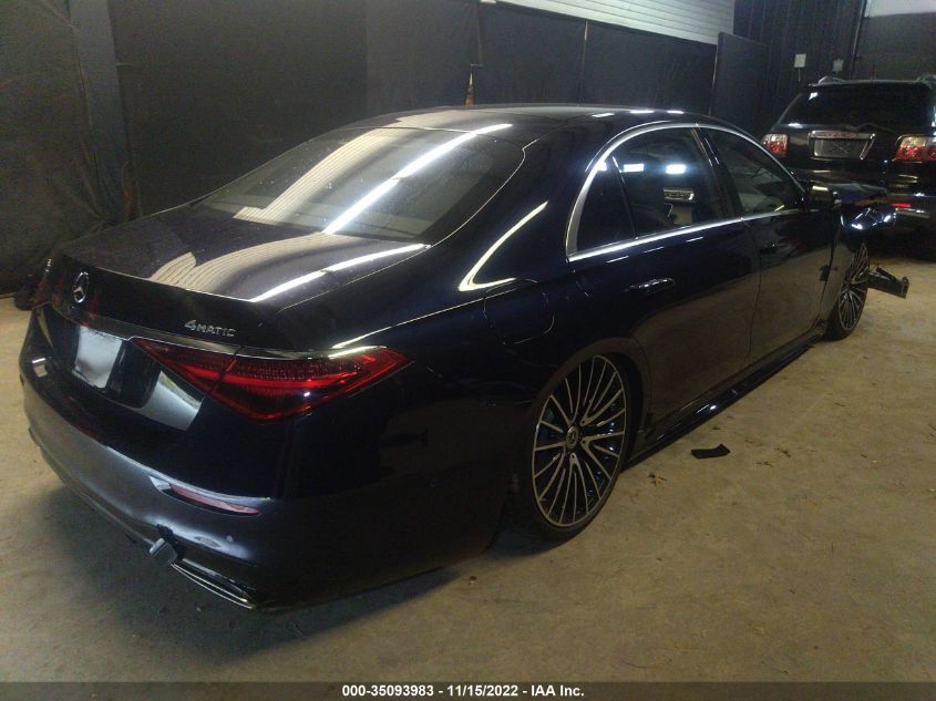 2022 MERCEDES-BENZ S-CLASS S 580 VIN: W1K6G7GB7NA144321