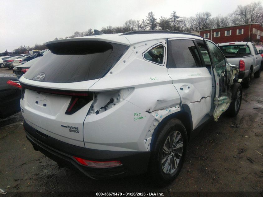 2022 HYUNDAI TUCSON HYBRID BLUE VIN: KM8JBCA10NU081505