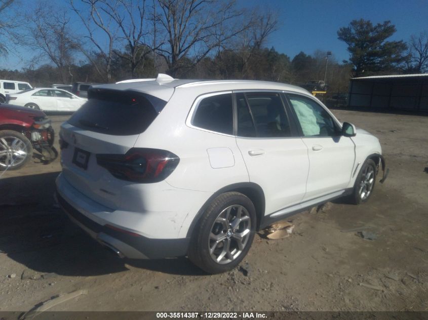 2022 BMW X3 SDRIVE30I VIN: 5UX43DP04N9H43111