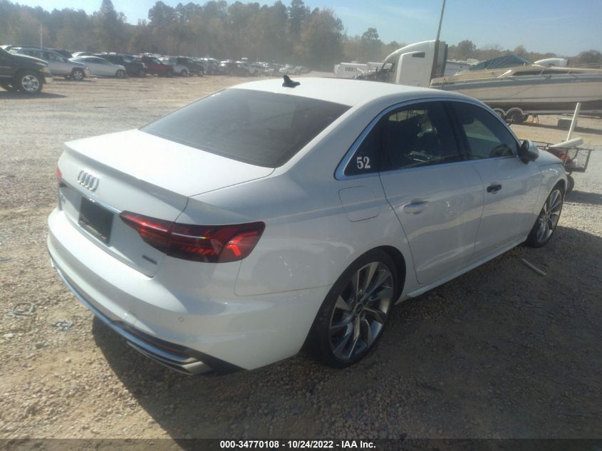 2021 AUDI A4 SEDAN S LINE PREMIUM PLUS VIN: WAUEAAF44MN007350