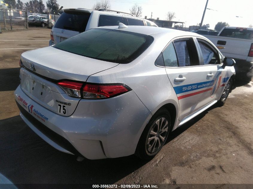 2022 TOYOTA COROLLA HYBRID LE VIN: JTDEAMDE2NJ040744