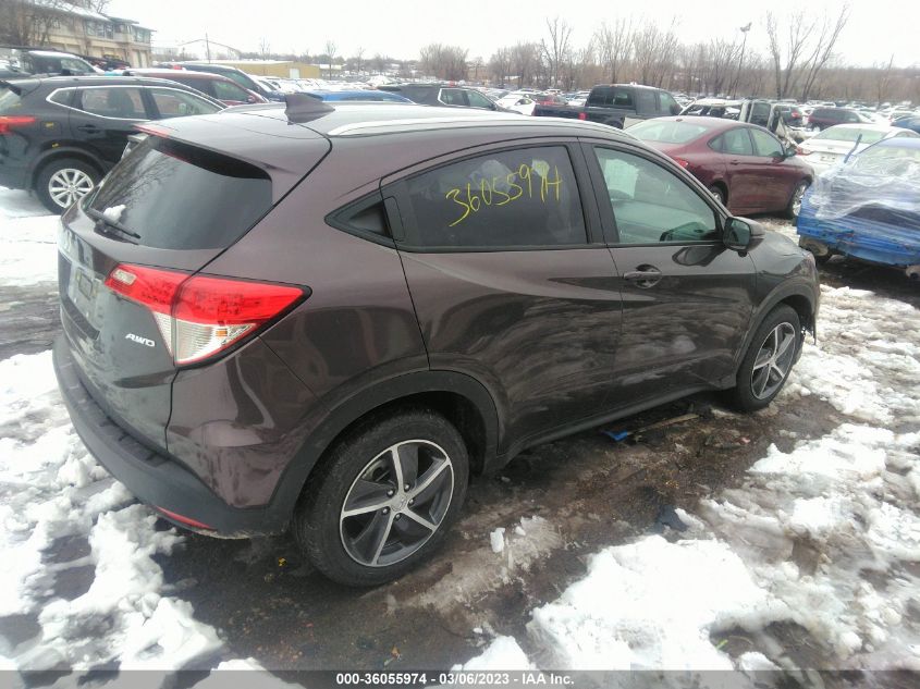 2022 HONDA HR-V EX VIN: 3CZRU6H58NM707330