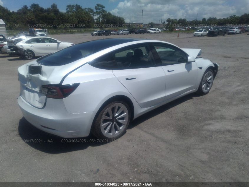 2021 TESLA MODEL 3 LONG RANGE VIN: 5YJ3E1EB5MF859848