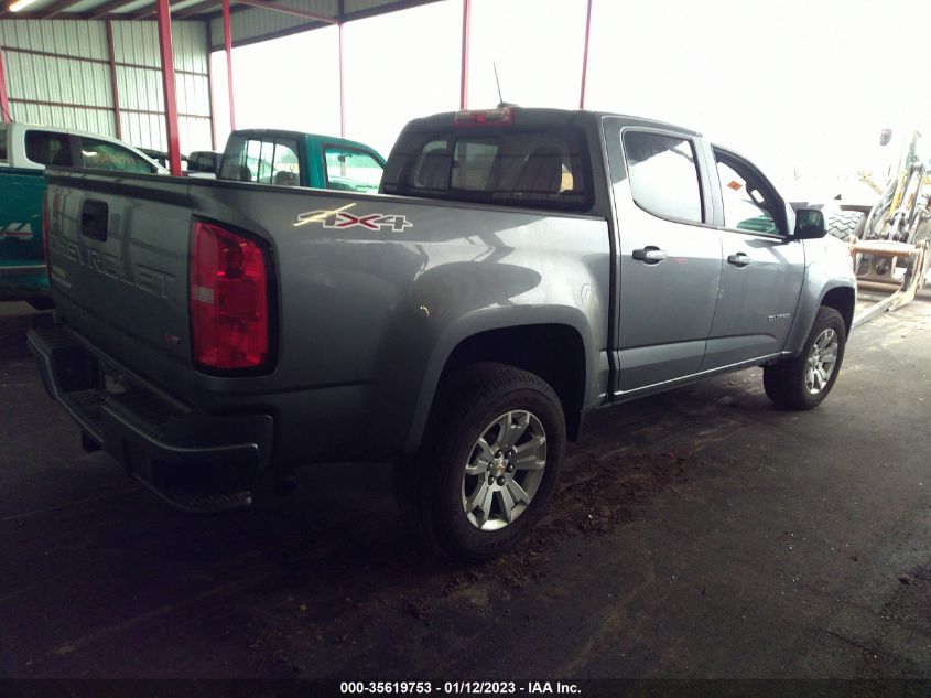 2021 CHEVROLET COLORADO 4WD LT VIN: 1GCGTCEN8M1120043